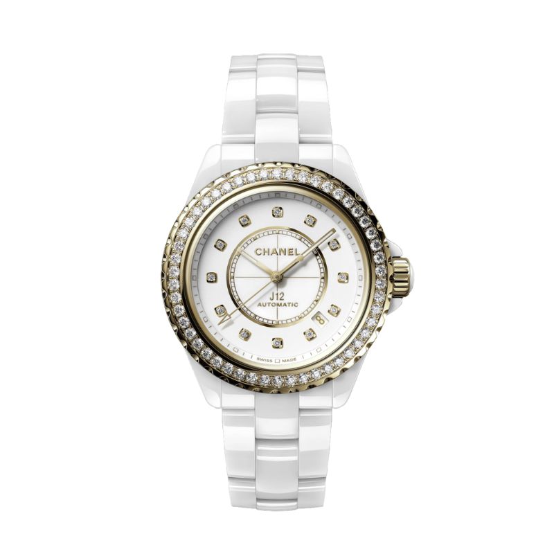 Chanel J12 Bisel con diamantes Calibre 12.1 38mm H9836