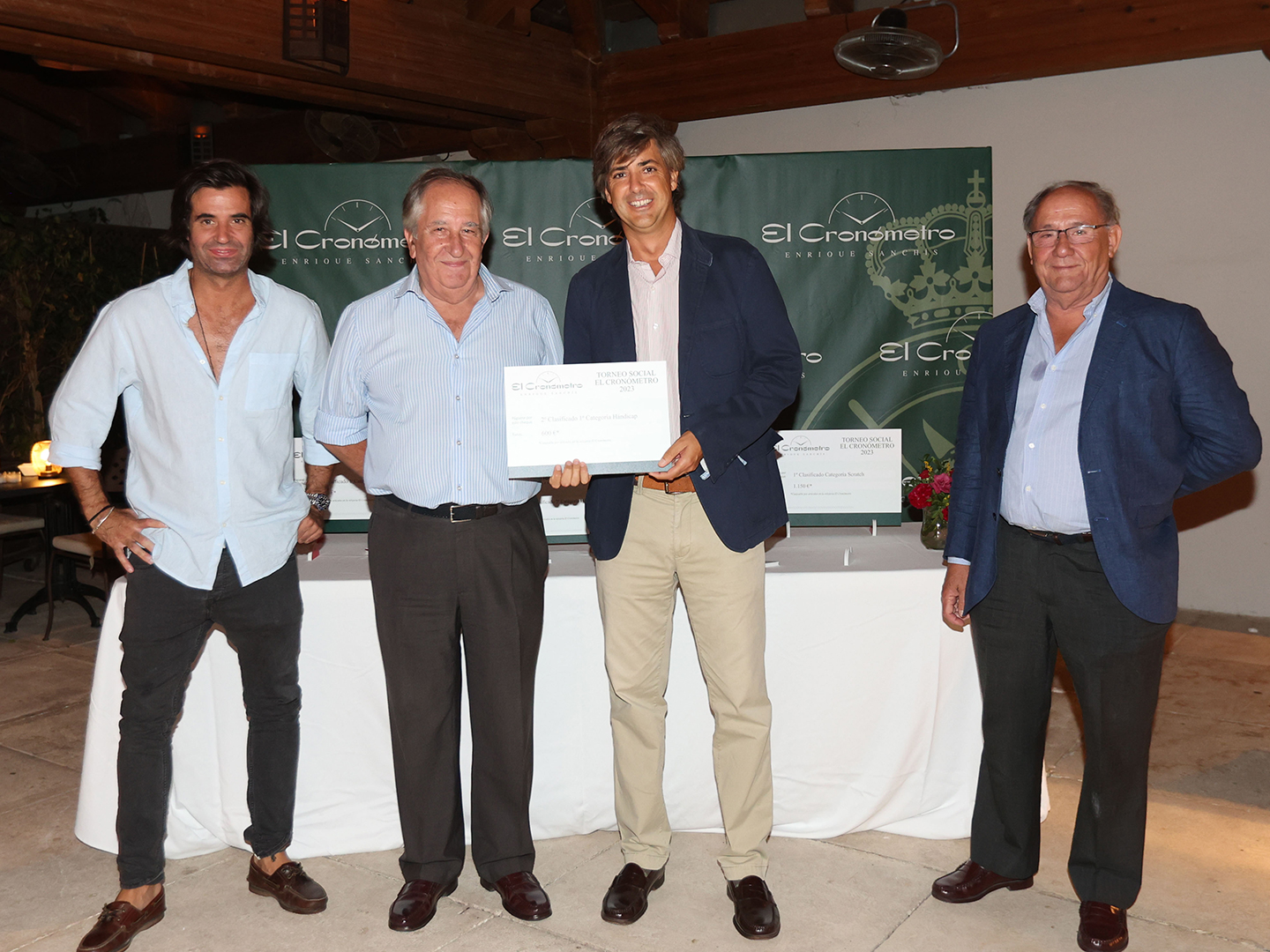 2º Clasificado 1ª Categoría Hándicap. De izquierda a derecha: Álvaro Sanchís, Enrique Sanchís, Gonzalo Píñar Goizueta y Carlos Sanchís.